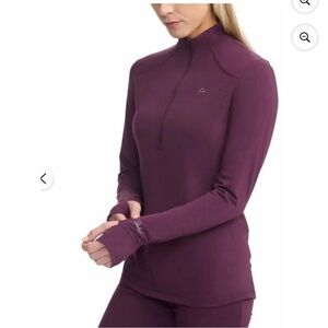 Paradox Women's Merino Blend Performance Base Layer Top in purple